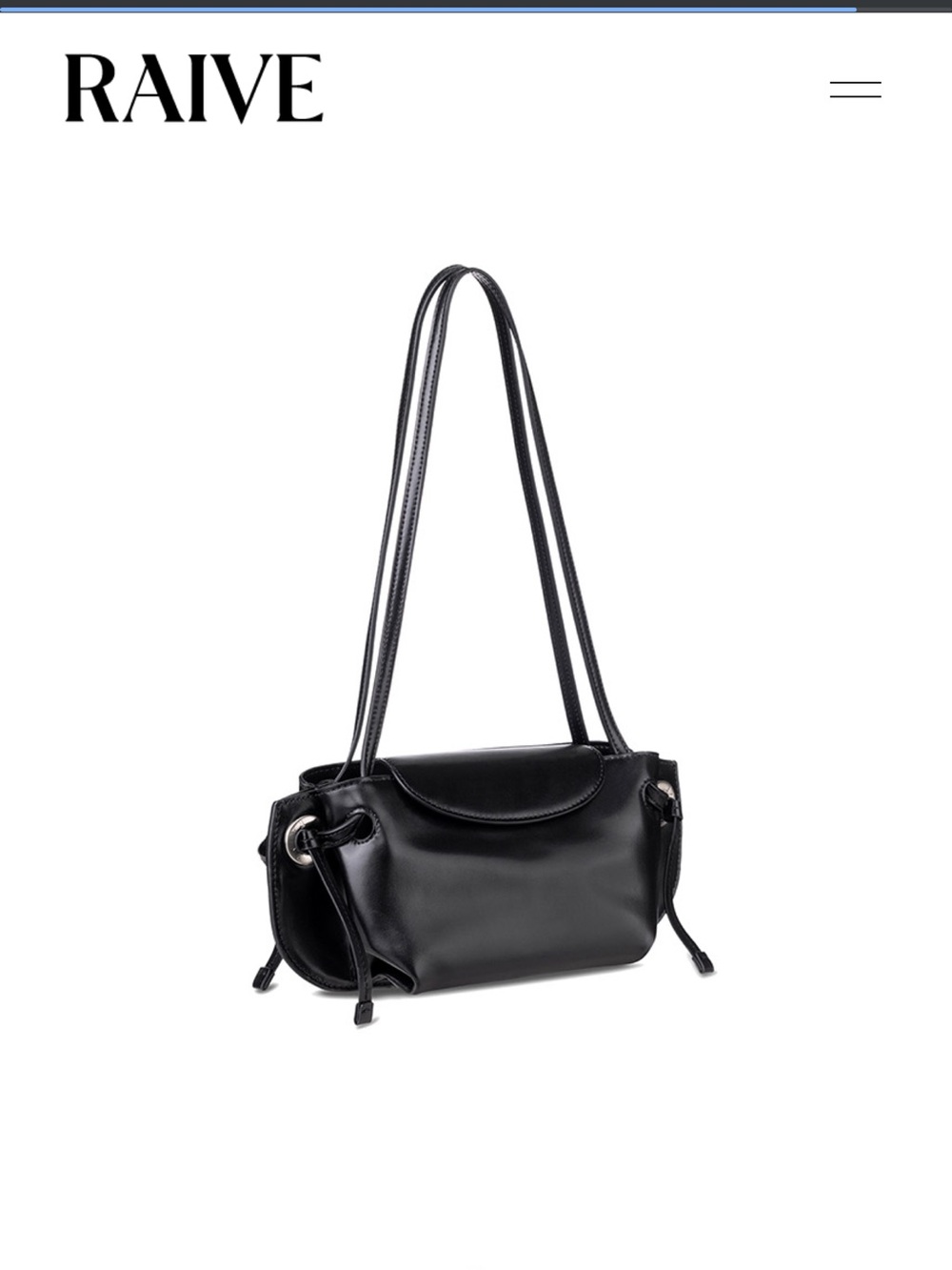 Raive Black Leather Bag
